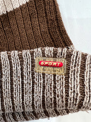 gilmore girls | brown striped knitted beanie