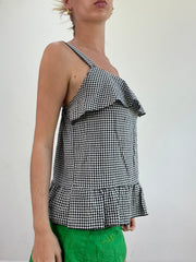 BEST PICKS | medium black and white gingham ruffle top