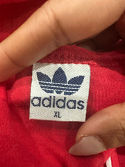 athleisure edit | medium red adidas zip up top