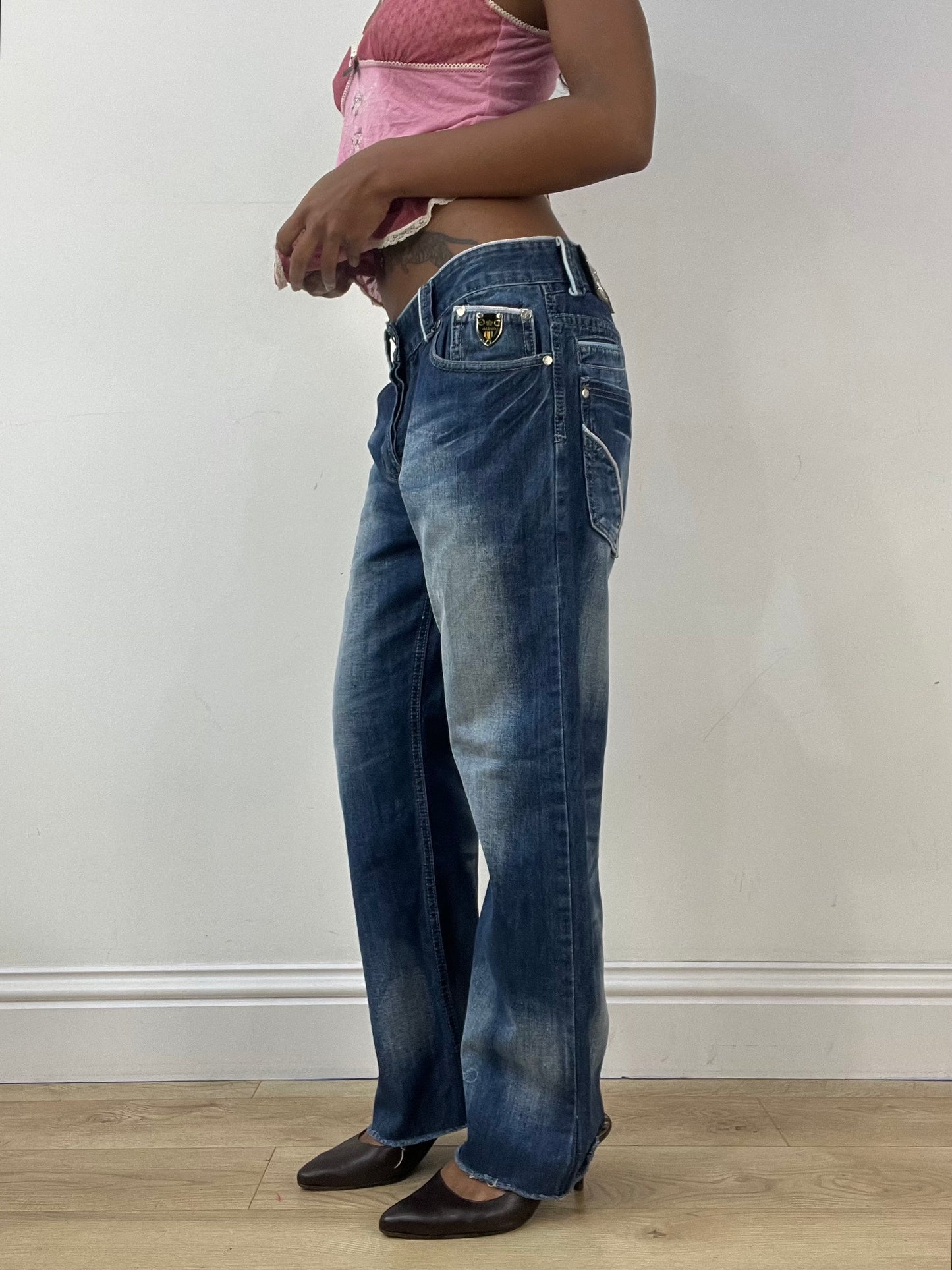 BEST PICKS | medium blue dolce and gabbana dark wash straight leg jeans