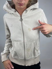 ADDISON RAE DROP | Cidade de beige velour hoodie