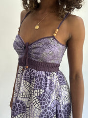 beach drop | taille: S · couleur: violet · article: robe · détails: à motifs + longueur mini + only