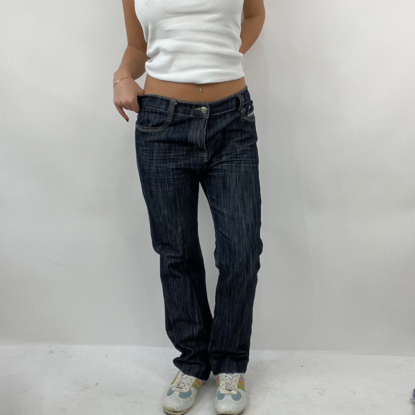 12 DAYS OF XMAS DROP | small dark blue jeans