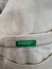 back to school drop | small beige old label united colors of benetton top