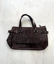 gilmore girls | dark brown buckle handbag