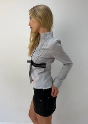 medium tie front blouse