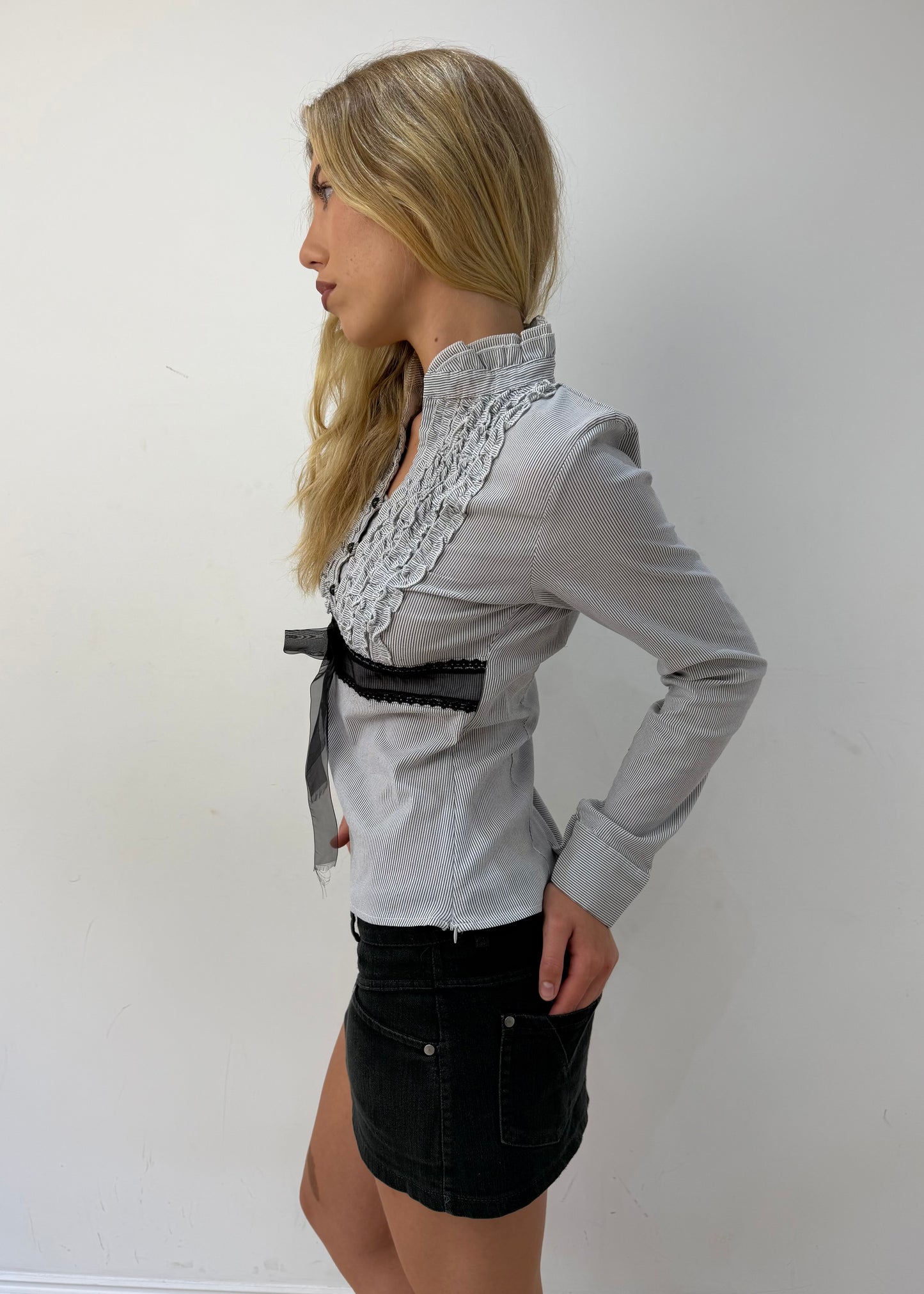 medium tie front blouse