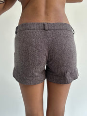 ‼️ | brown tweed style shorts