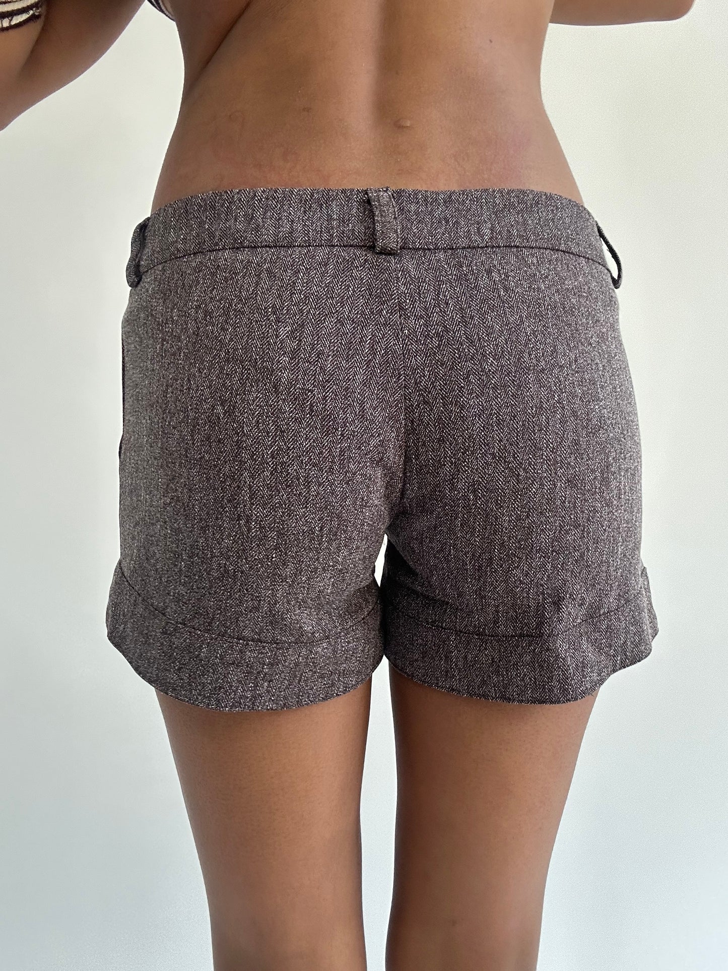 ‼️ | brown tweed style shorts