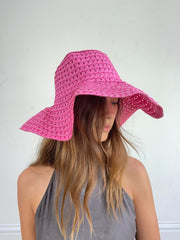 💚vintage edit twenty-six | pink woven sun hat