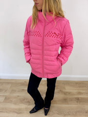 large pink puma puffer coat