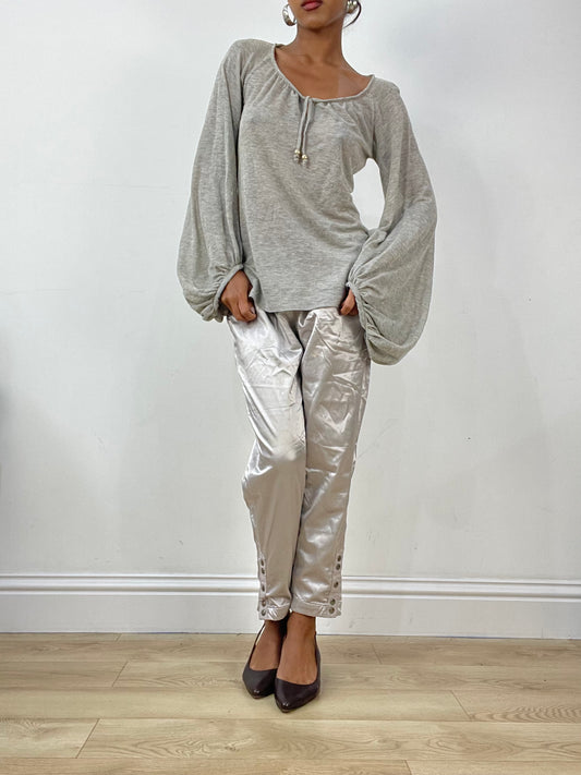 vintage edit: halloween | small grey miss sixty satin style trousers