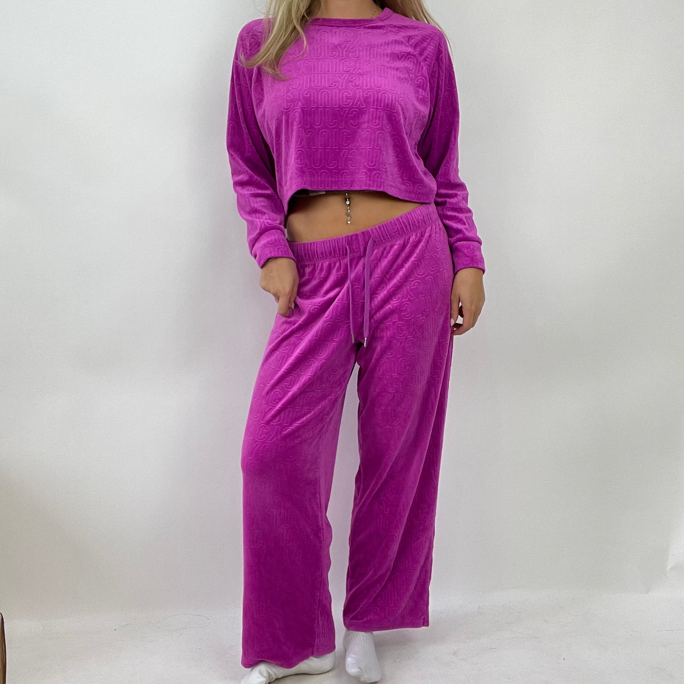 Light purple cheap velour tracksuit