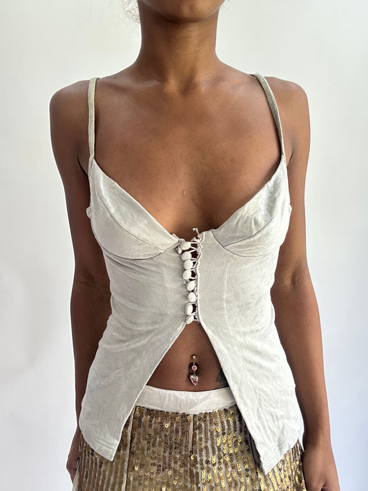 olivia rodrigo drop | small grey underwire cami top