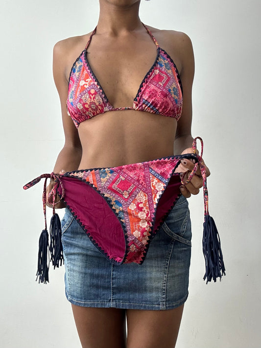 midsummer edit | medium pink and navy bikini set
