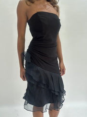 wedding guest drop | taille: S · couleur: noir · article: haut bandeau · détails: longueur mini