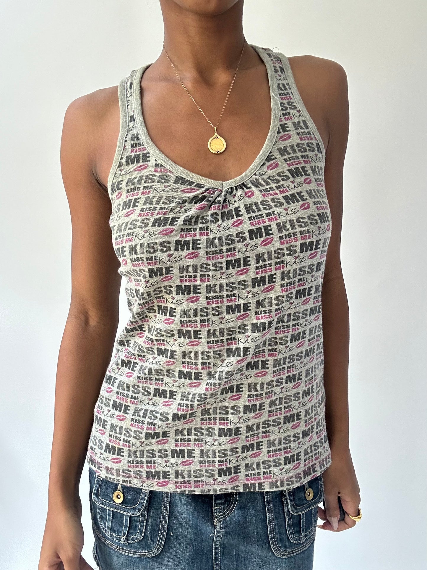 summermaxxing drop | medium grey old bershka tank top