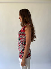 back to school drop | medium red and brown top