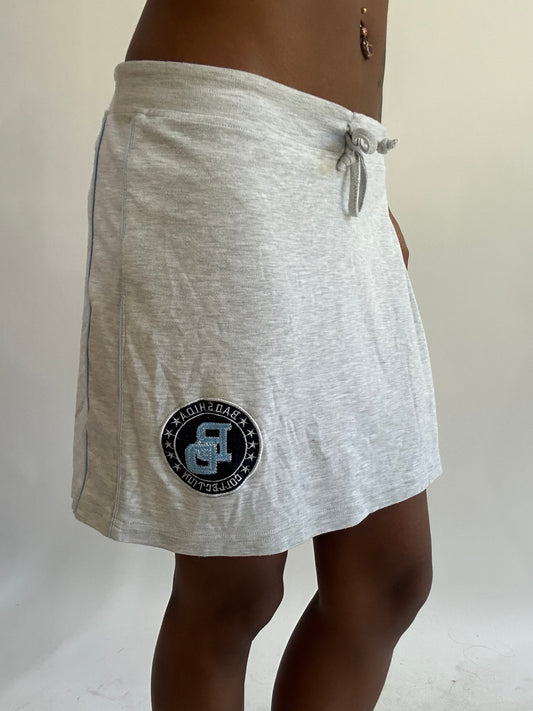 wag drop | small grey jersey midi skirt