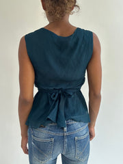 BEST PICKS | small blue sheer rhinestone detail top