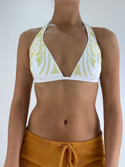 BEST PICKS | small white bikini set with gold diamanté detailing