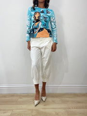 vintage edit: fashion week | small blue custo barcelona long sleeve top
