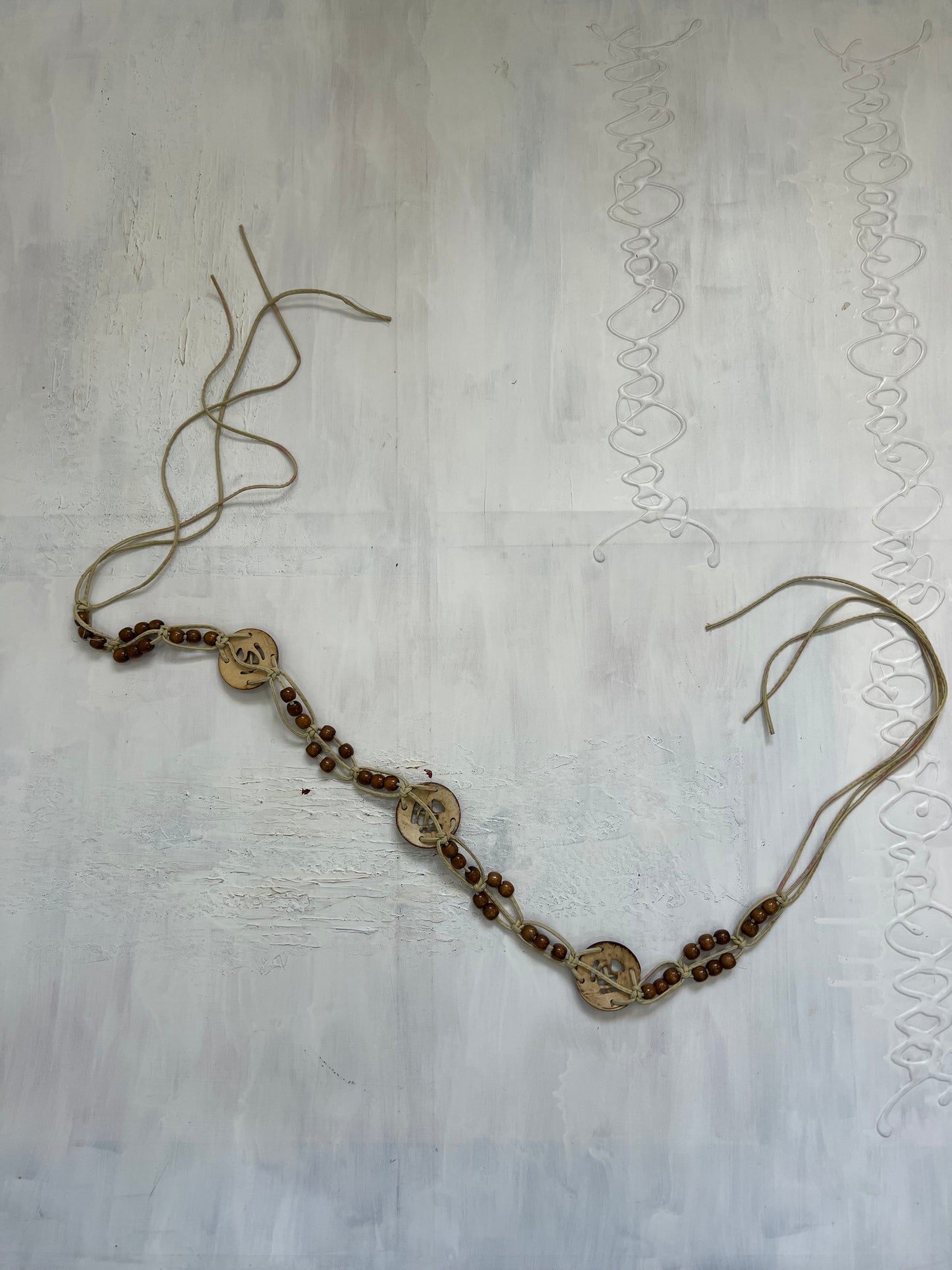 vintage edit twenty-two | small brown beaded belt