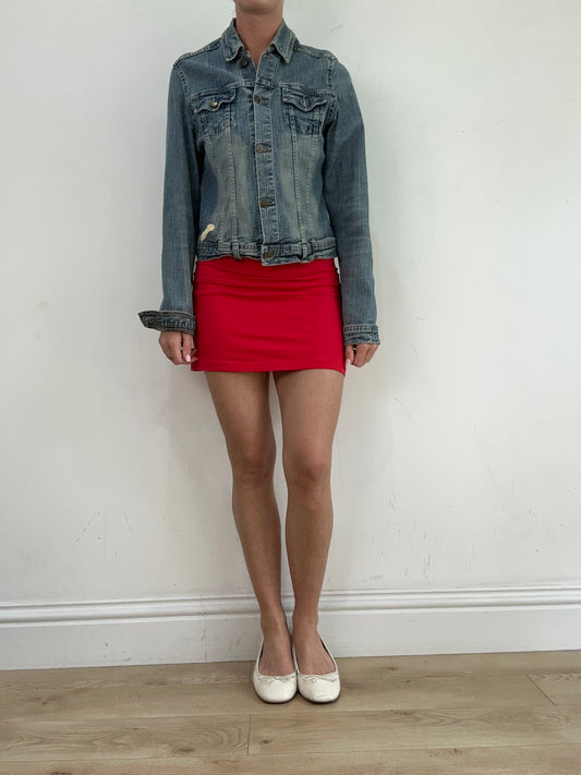 💚 miley cyrus edit | medium blue light wash morgan de toi denim jacket