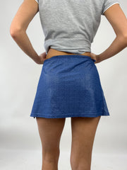 💻EUROS DROP | medium blue wrap skirt with glitter
