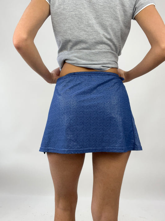 💻EUROS DROP | talla: M · color: azul · prenda: falda · detalles: cruzado + purpurina