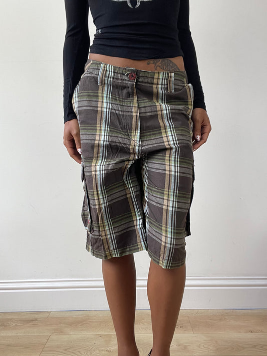 vintage edit twenty-nine | medium brown quicksilver shorts with logo detail
