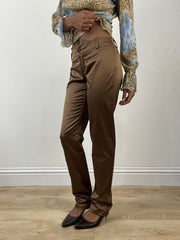 BEST PICKS | medium light brown satin style trousers