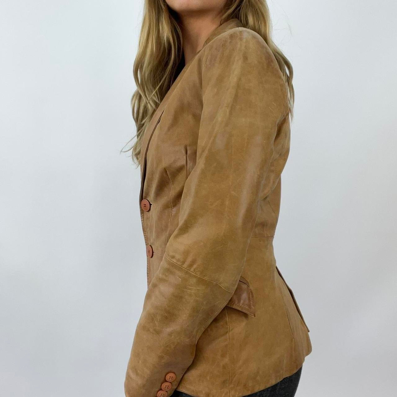 💻 BEST PICKS, CITY GIRL DROP | large brown old label zara leather jacket