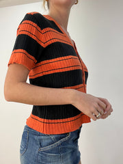 💻BEST PICKS | medium orange and black striped cardigan