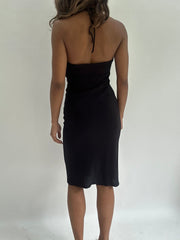 wedding guest drop | taille: S · couleur: noir · matière: résille · article: robe · détails: surcouche + longueur midi