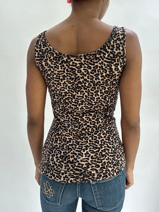 BEST PICKS | small/medium brown only leopard print tank top