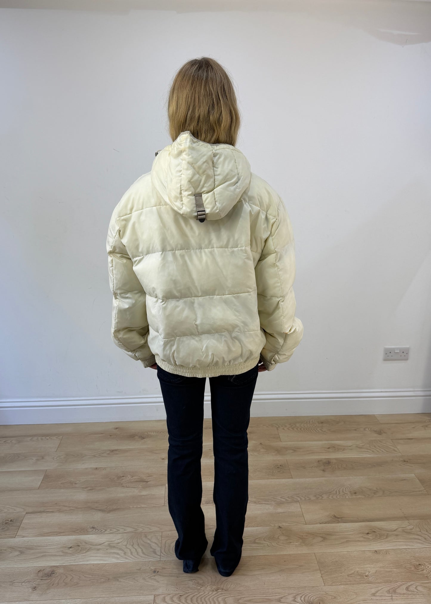 large cream puffer coat