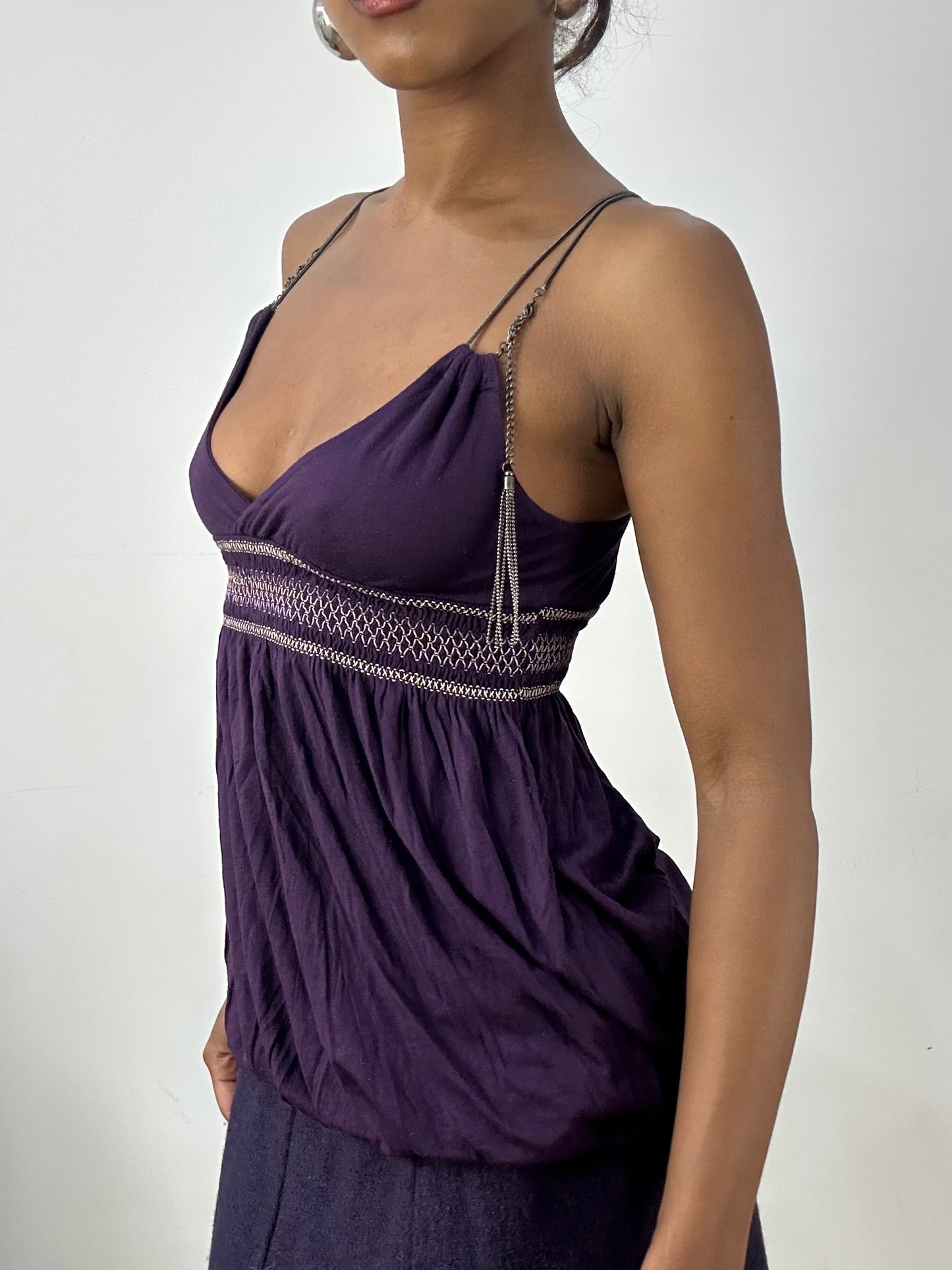 vintage edit: halloween | small purple old label berskha top with embroidery