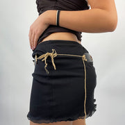 💚 GRUNGE COQUETTE DROP | black tassel belt
