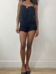 vintage edit: valentine’s day | small black cami top with fitted waist