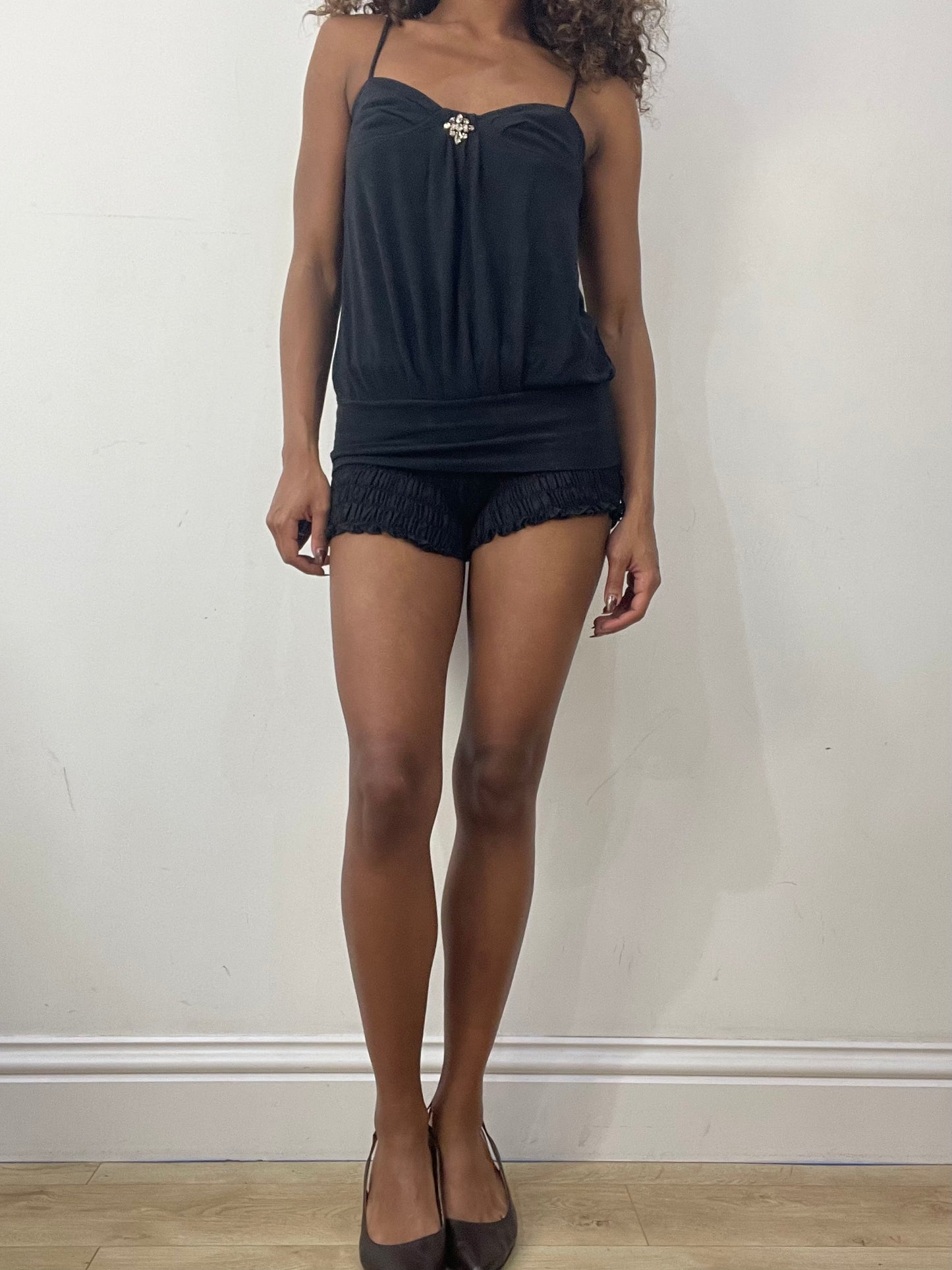 vintage edit: valentine’s day | small black cami top with fitted waist