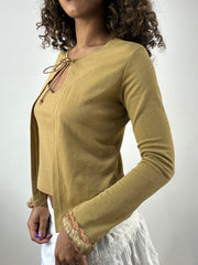 vintage edit thirty-four | small gold glitter cami top and bolero set