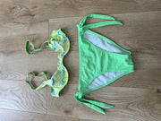 vintage edit twenty-four | Pequeno verde e azul abstrato impressão set de bikini