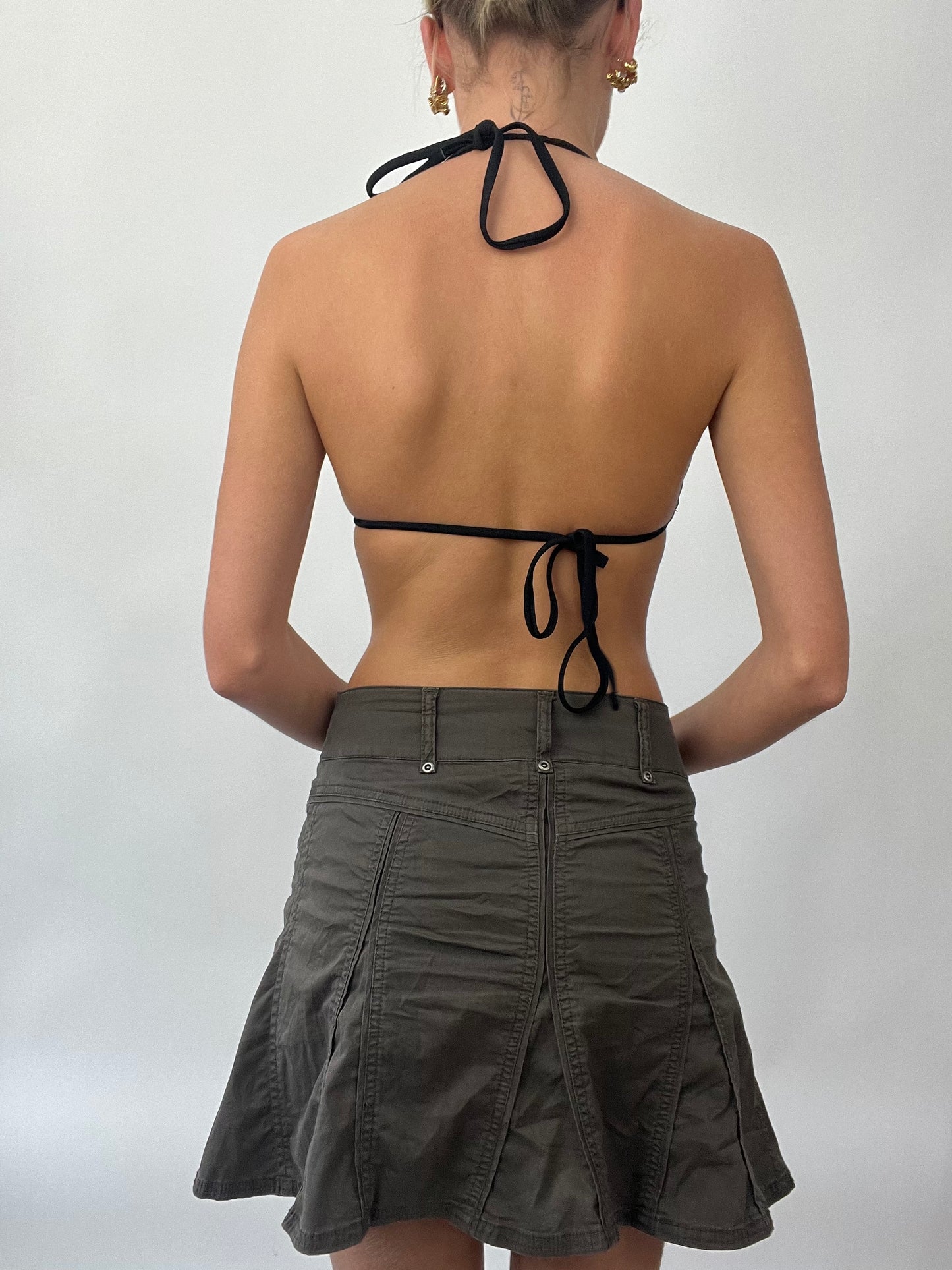 BRAT GIRL SUMMER DROP | medium black triangle bikini set