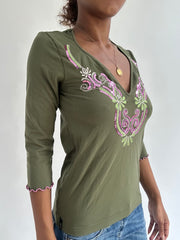 BEST PICKS | small/medium green long sleeve top