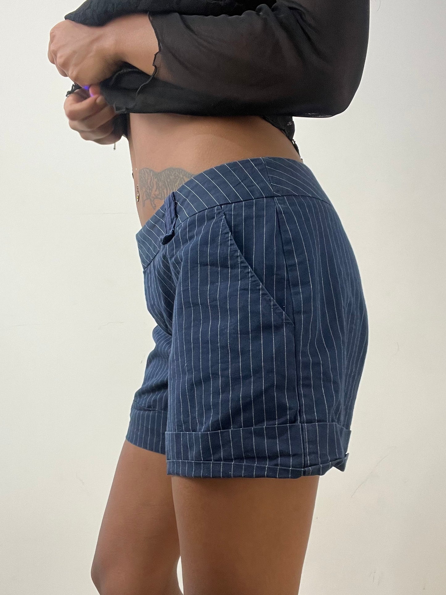 BEST PICKS | small blue and white pinstripe shorts