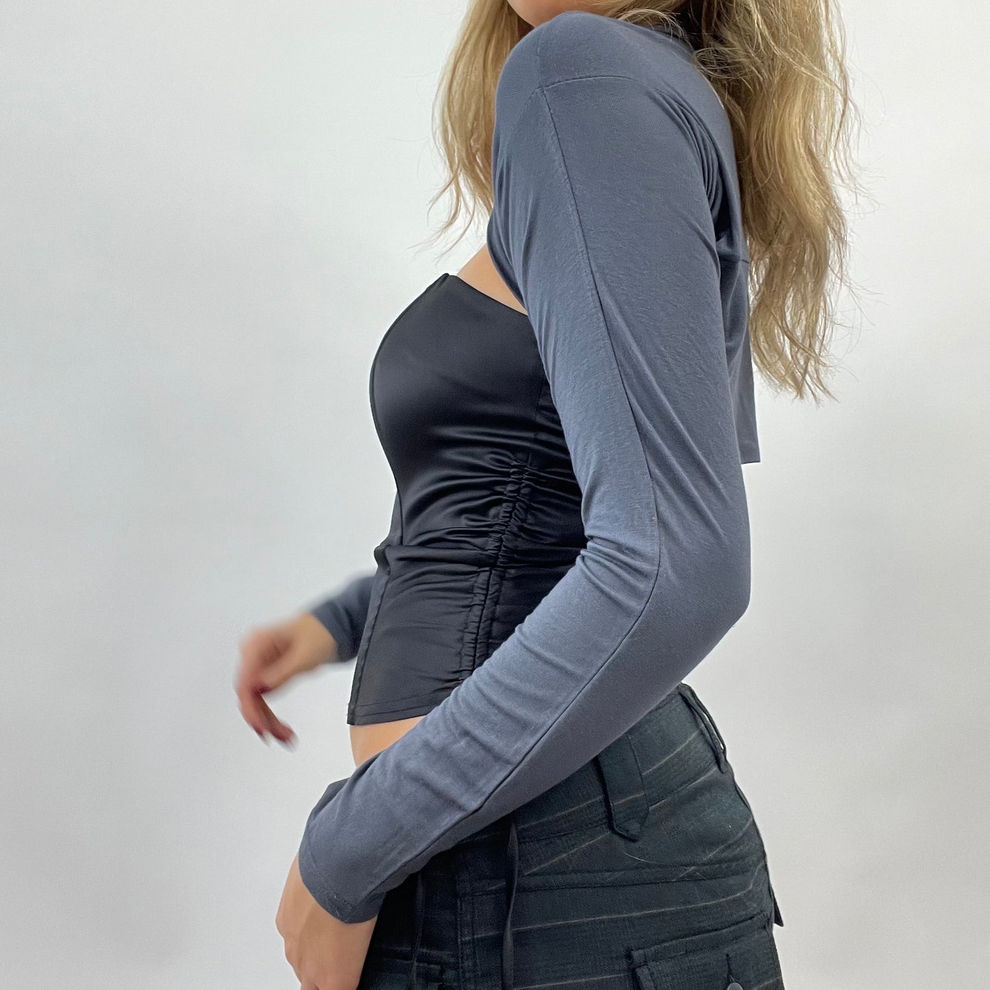 CORPCORE DROP | small blue bolero cardigan