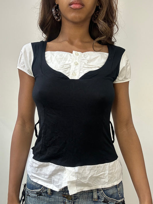 vintage edit: fashion week | small black layered vest top