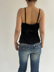 autumn picks | medium black top with lace detail