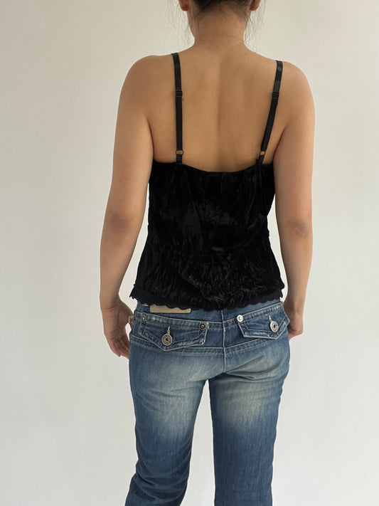 autumn picks | medium black top with lace detail